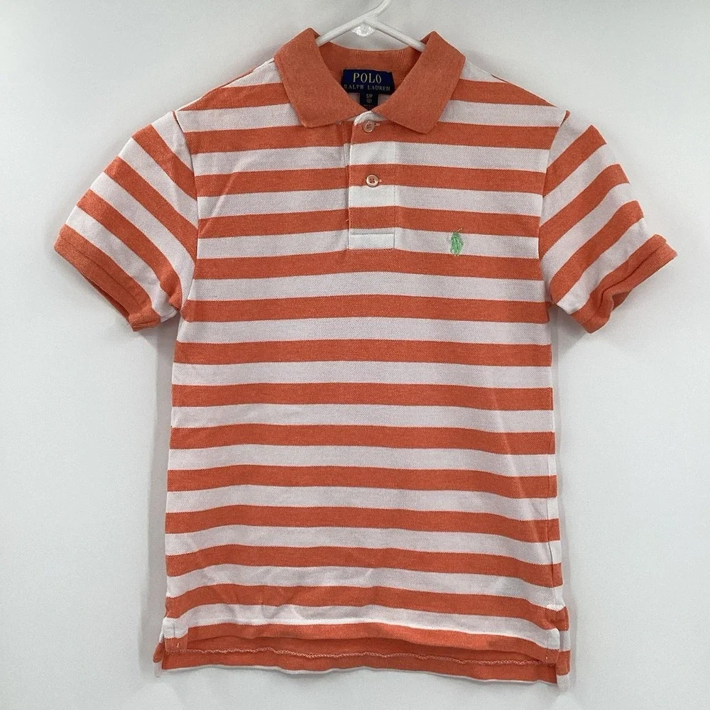 Boys Polo Ralph Lauren Short Sleeved Striped Cotton Polo Small‎ (8)